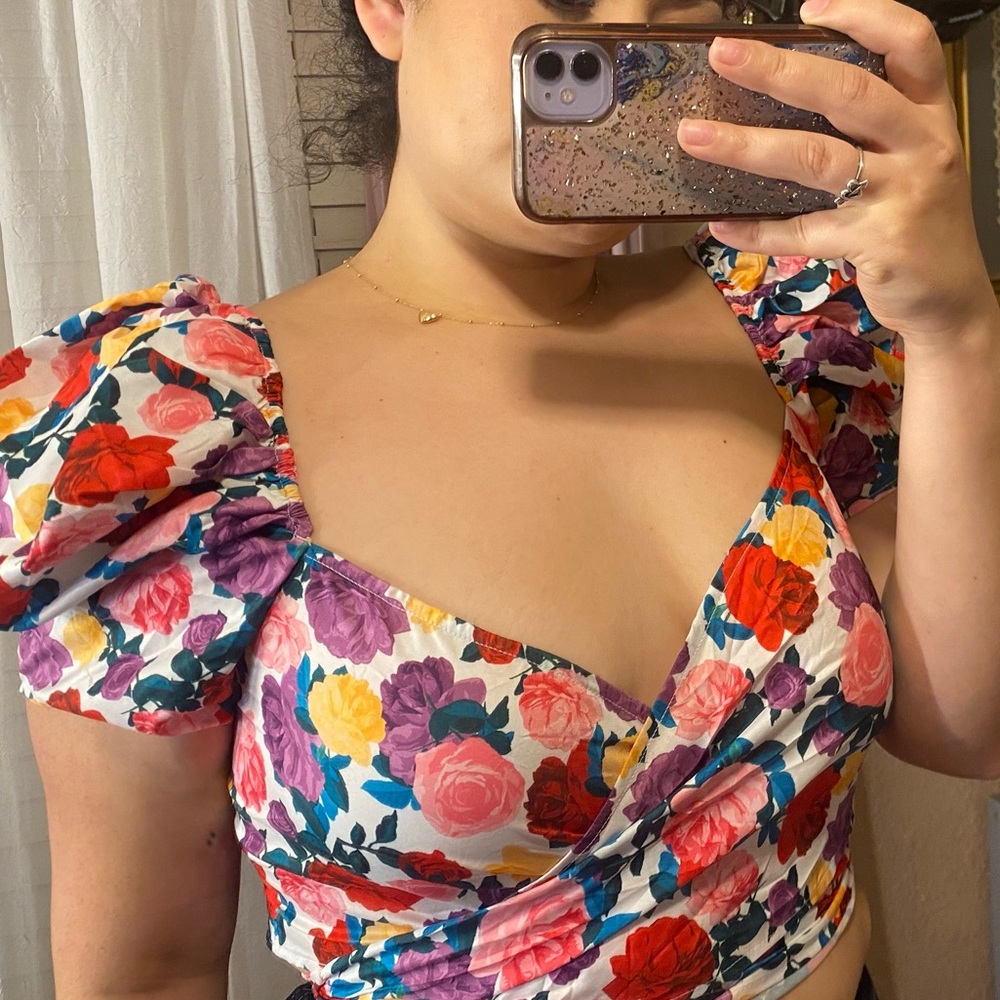 Flowered crop top